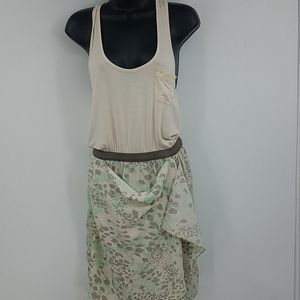 JESSICA SIMPSON creme faux wrap dress